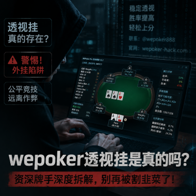 wepoker透视挂是真的吗?资深牌手深度拆解,别再被割韭菜了!