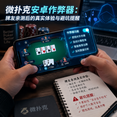 微扑克安卓作弊器:牌友亲测后的真实体验与避坑提醒